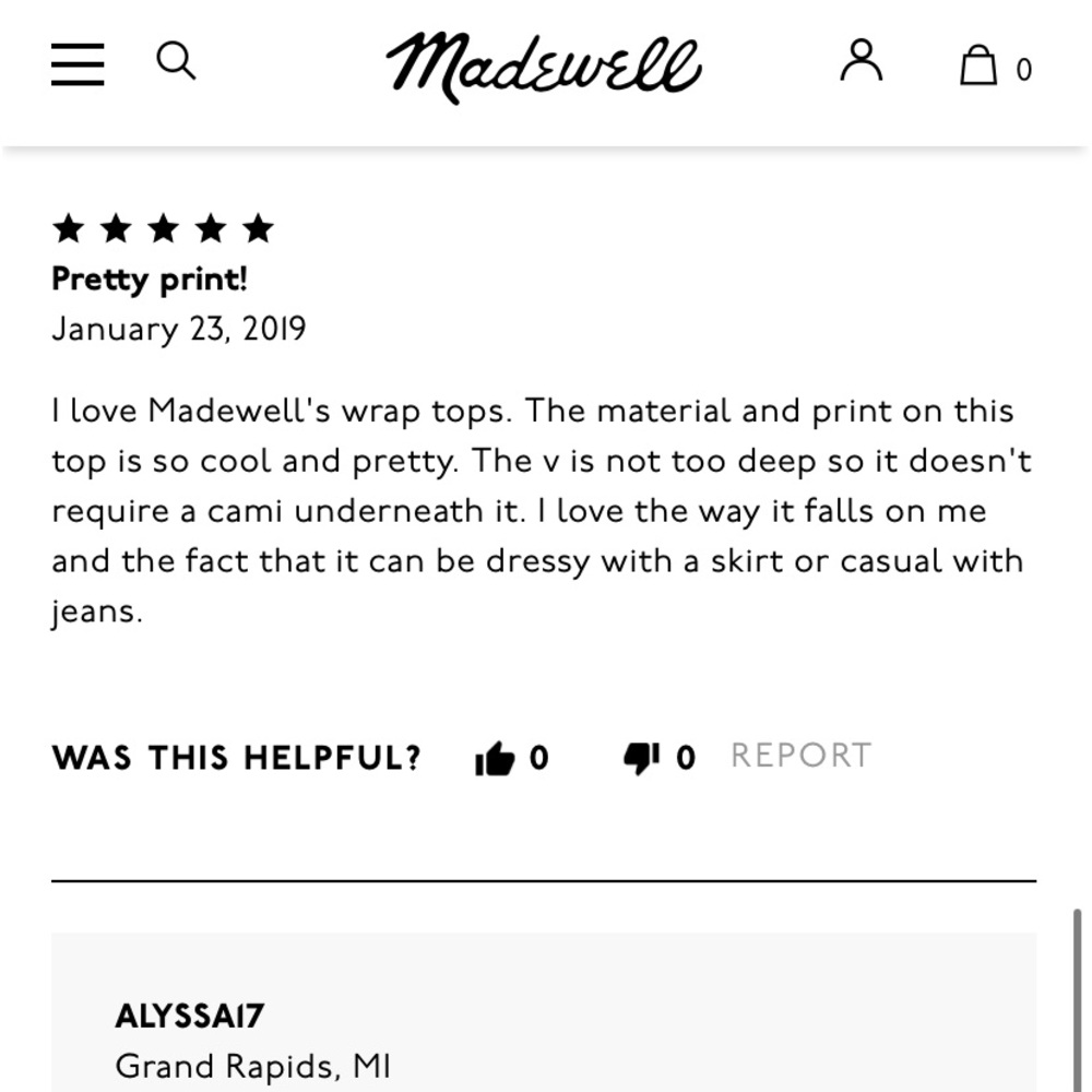 Madewell Floral Surplice Wrap Tie Blouse Top - Picture 8 of 14